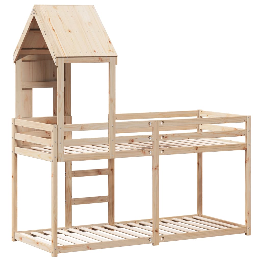 Køyeseng uten madrass 90x200 cm heltre furu