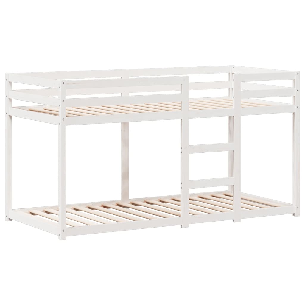 Køyeseng med tak hvit 80x200 cm heltre furu