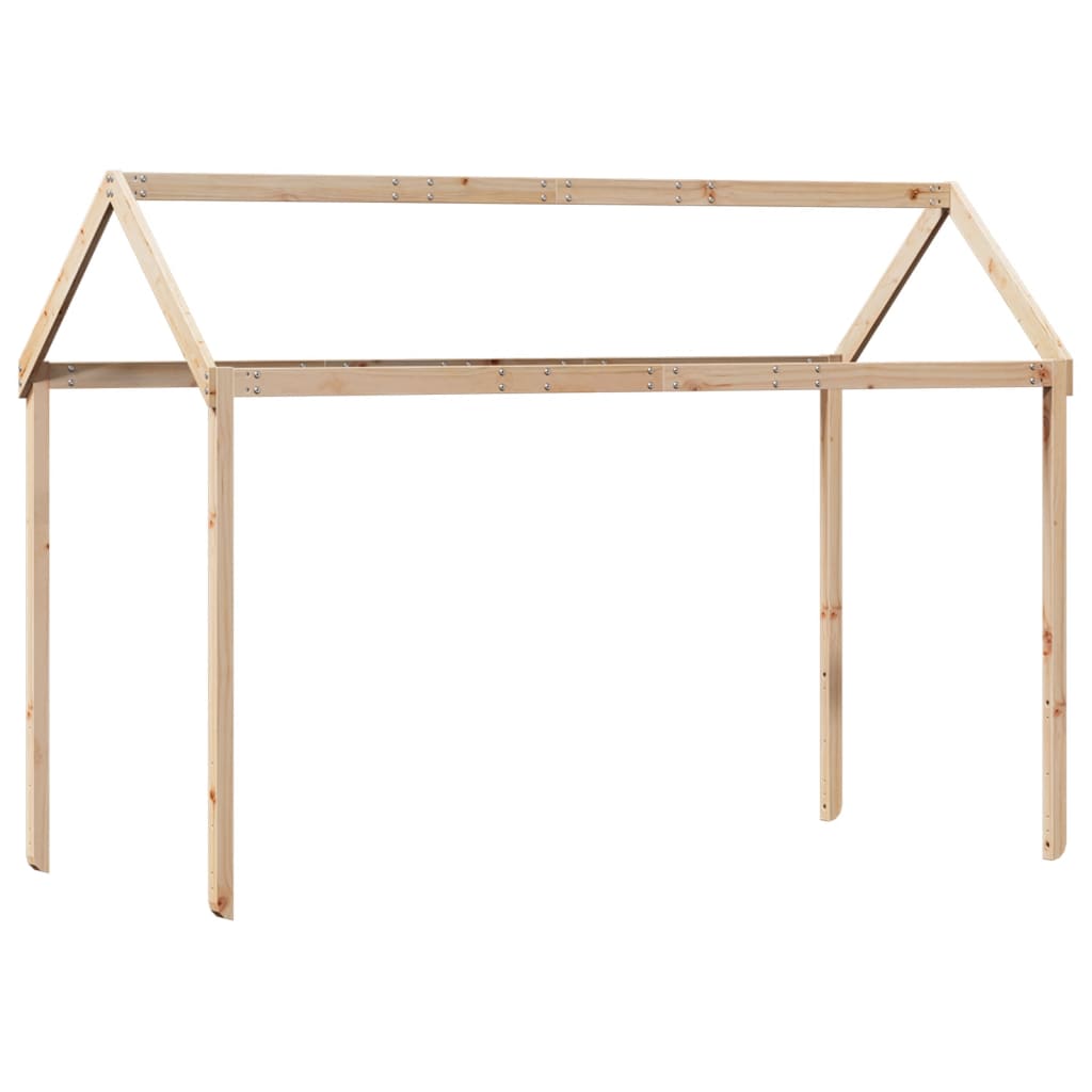 Høyseng med tak 90x190 cm heltre furu