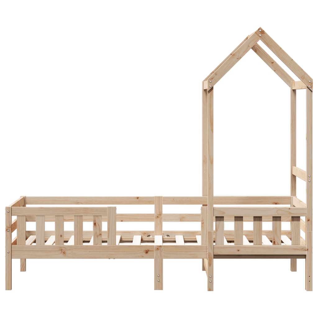 Sengeramme med tak 100x200 cm heltre furu