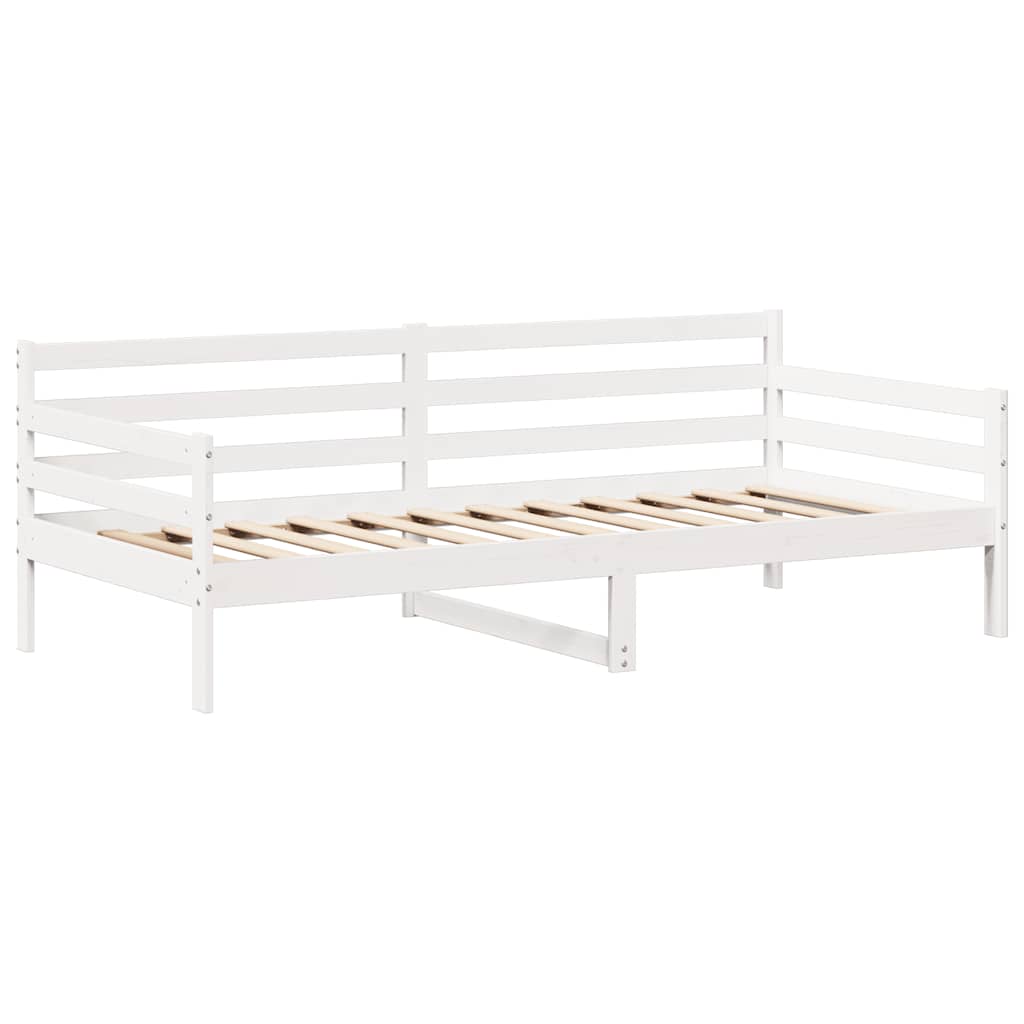 Dagseng med tak hvit 80x200 cm heltre furu