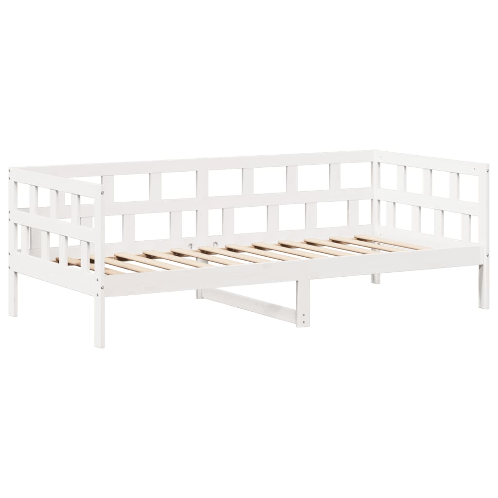 Dagseng med tak hvit 80x200 cm heltre furu