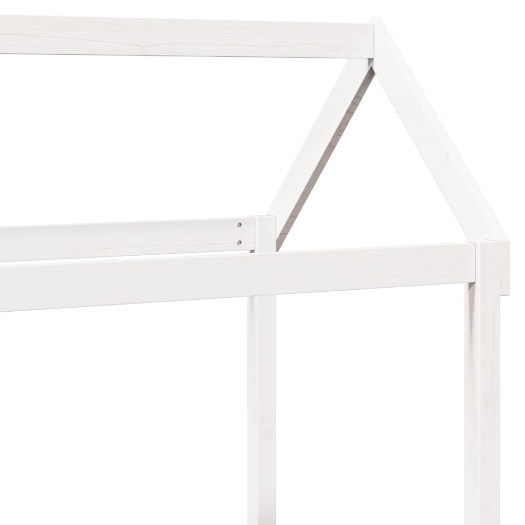 Dagseng med tak hvit 80x200 cm heltre furu