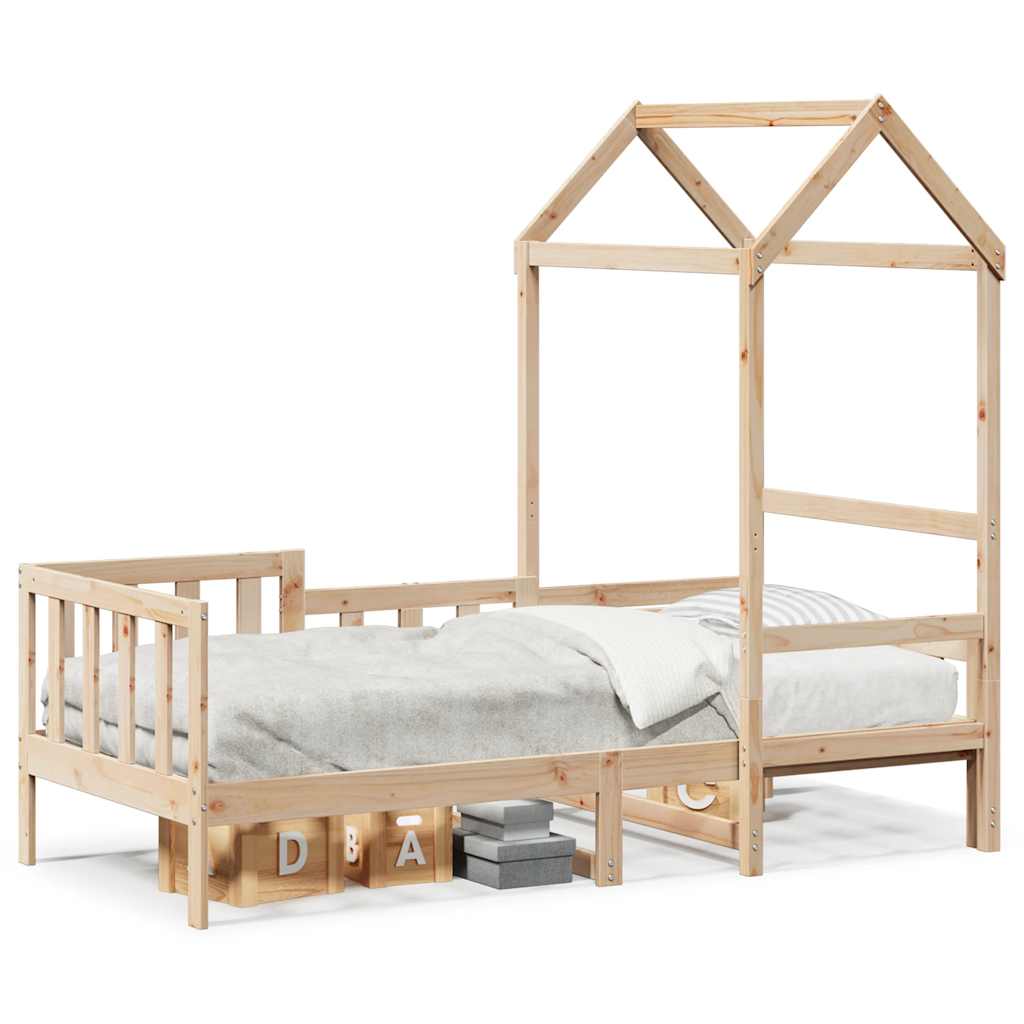 Dagseng med tak 80x200 cm heltre furu vidaXL
