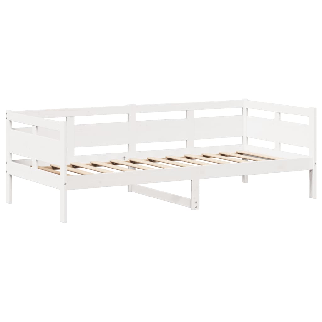 Dagseng med tak hvit 80x200 cm heltre furu