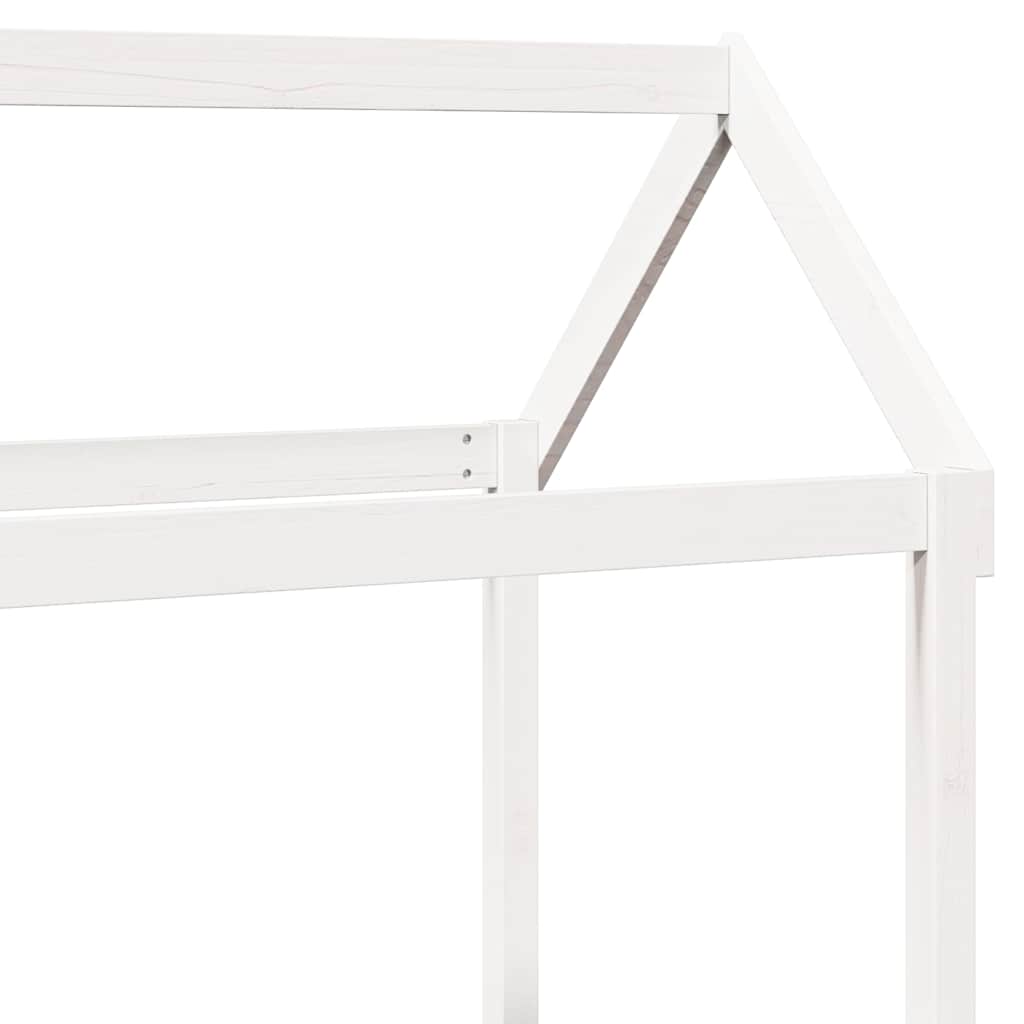 Sett med dagseng og benk med tak hvit 80x200 cm heltre furu vidaXL