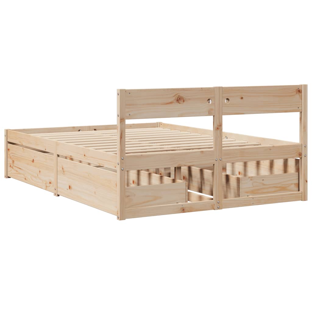 Sengeramme uten madrass 140x190 cm heltre furu