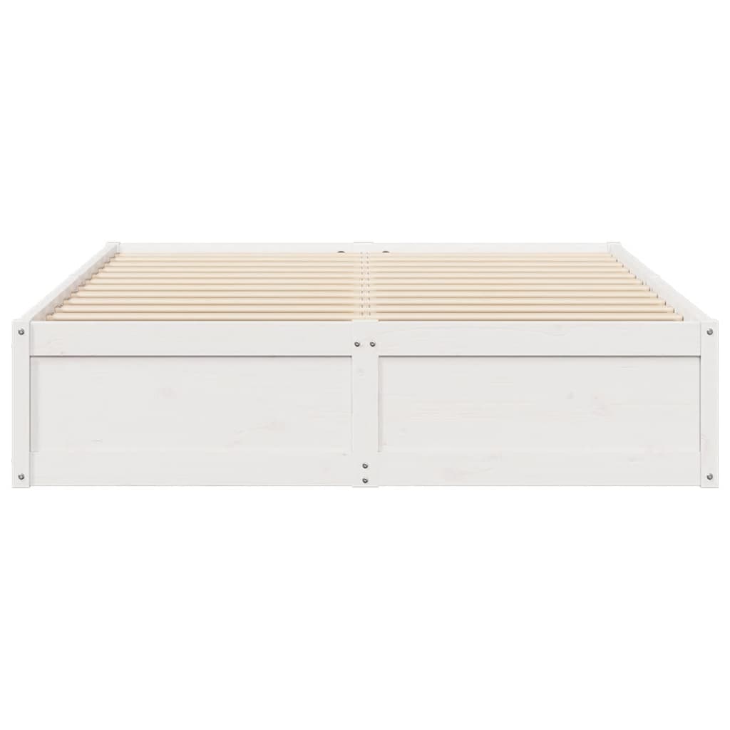 Sengeramme uten madrass hvit 140x190 cm heltre furu