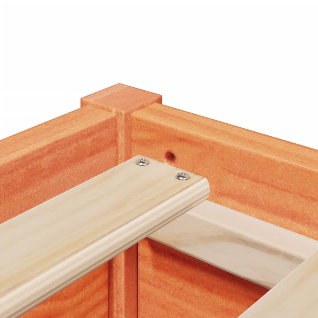 Sengeramme uten madrass voksbrun 140x190 cm heltre furu