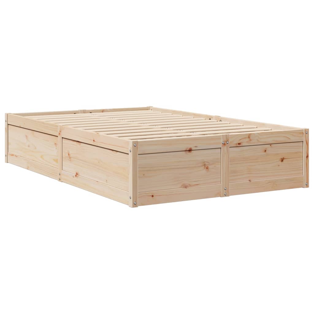 Sengeramme uten madrass hvit 135x190 cm heltre furu