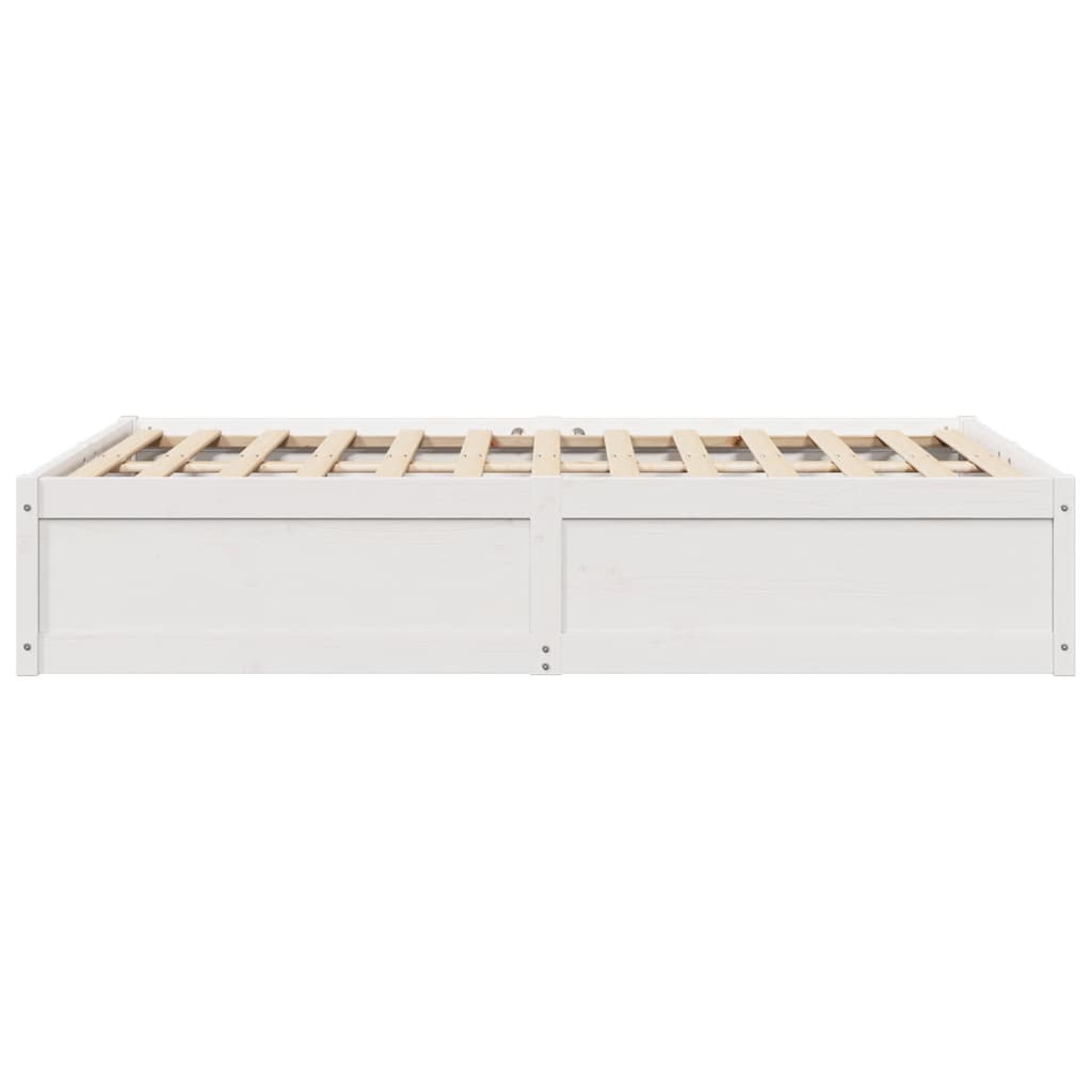 Sengeramme uten madrass hvit 135x190 cm heltre furu