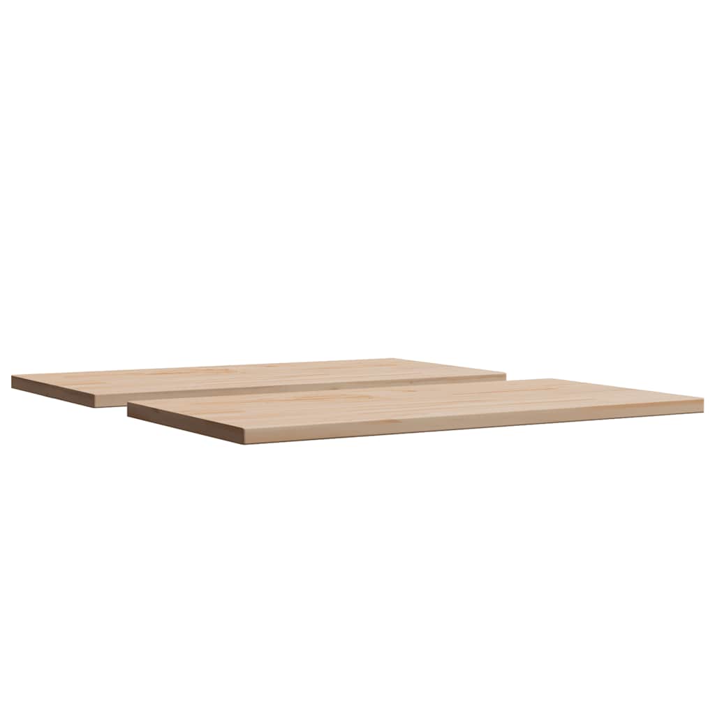 Bordplater 2 stk 70x35x1,7 cm rektangulær heltre furu