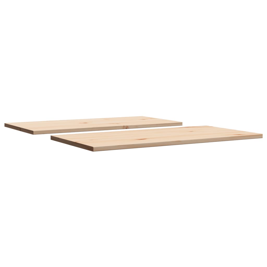Bordplater 2 stk 80x40x1,7 cm rektangulær heltre furu