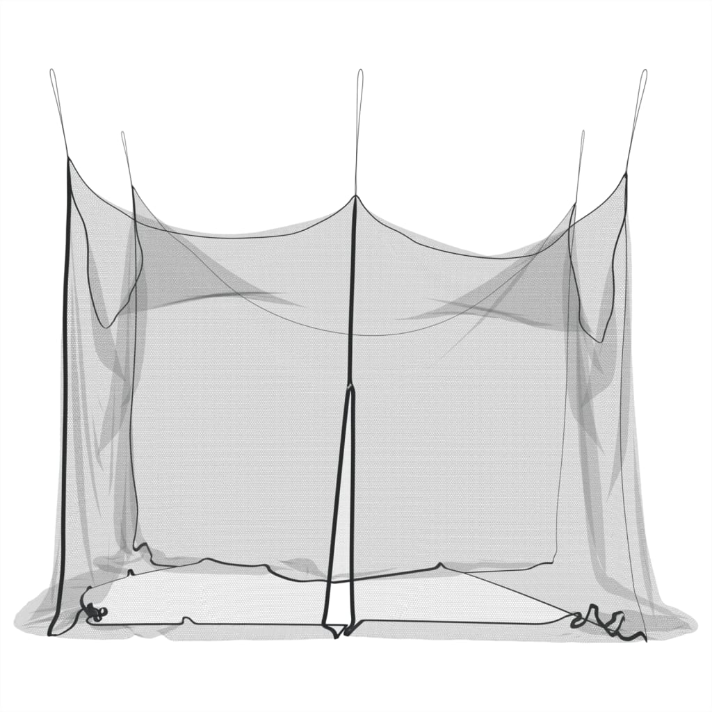 Myggnett for innendørs utendørs 156 netting svart 300x300x250cm