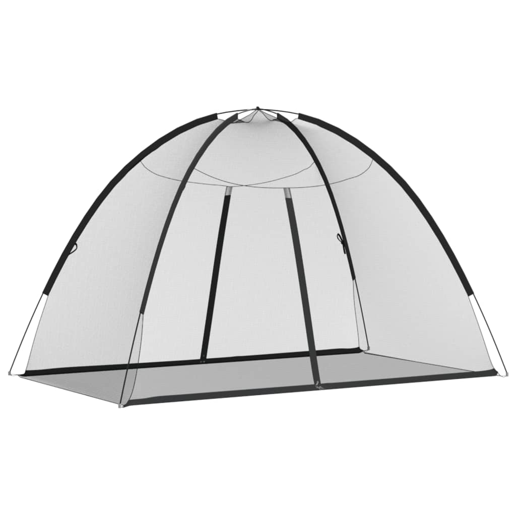 Mongolsk myggnett med dører 220 netting svart 200x120x130 cm