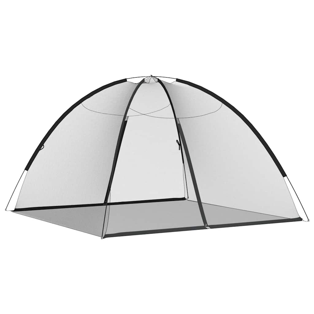 Mongolsk myggnett med dører 220 netting svart 200x200x135 cm