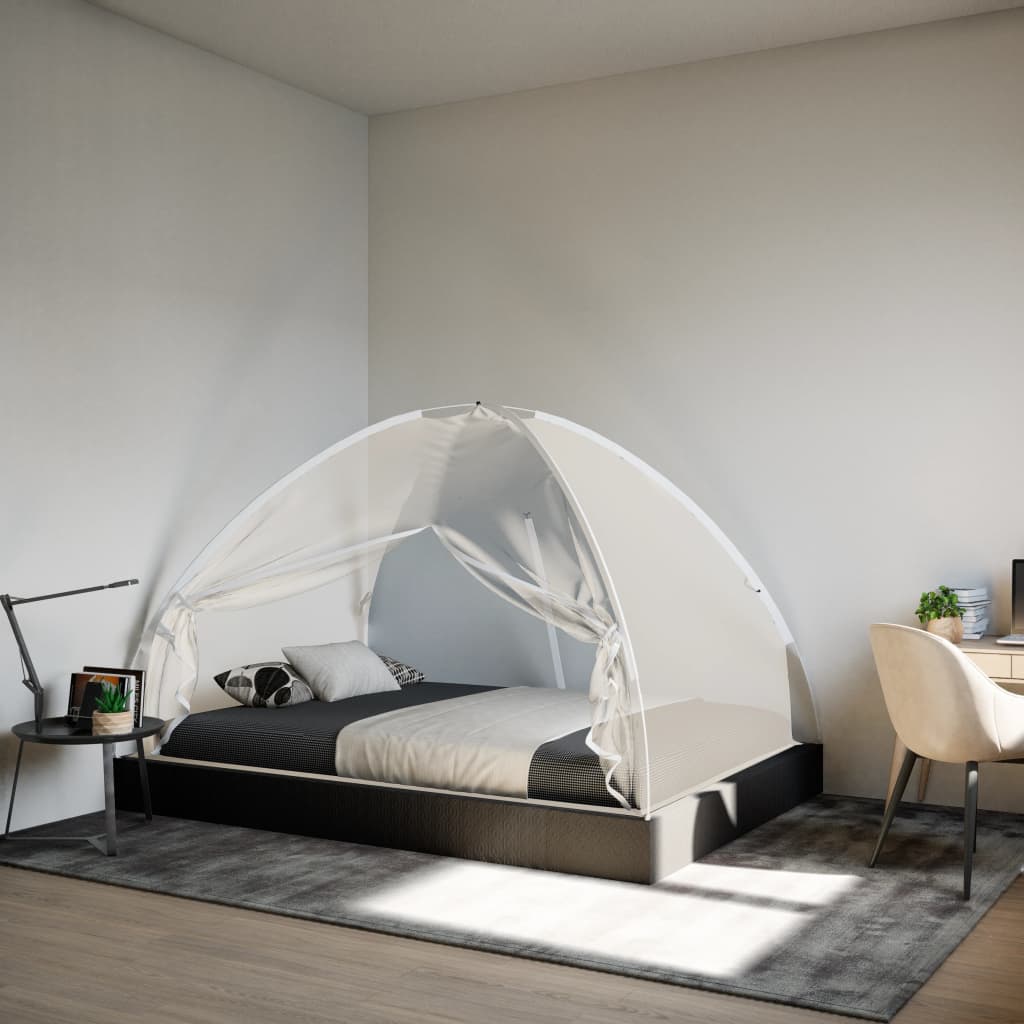 Mongolsk myggnett med dører 220 netting hvit 200x180x135 cm