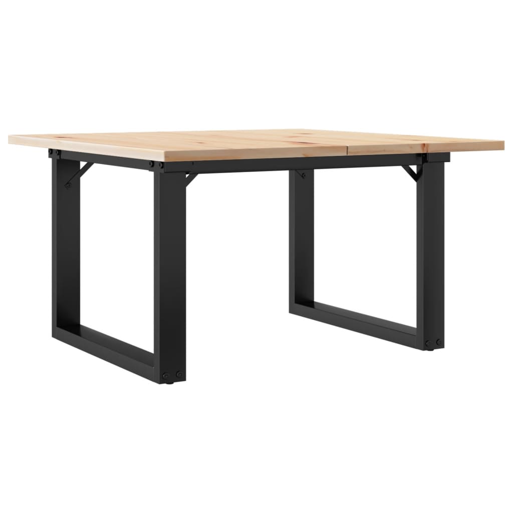 Salongbord O-ramme 70x70x40 cm heltre furu og stål