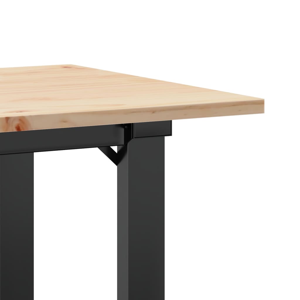 Salongbord O-ramme 90x40x45 cm heltre furu og stål
