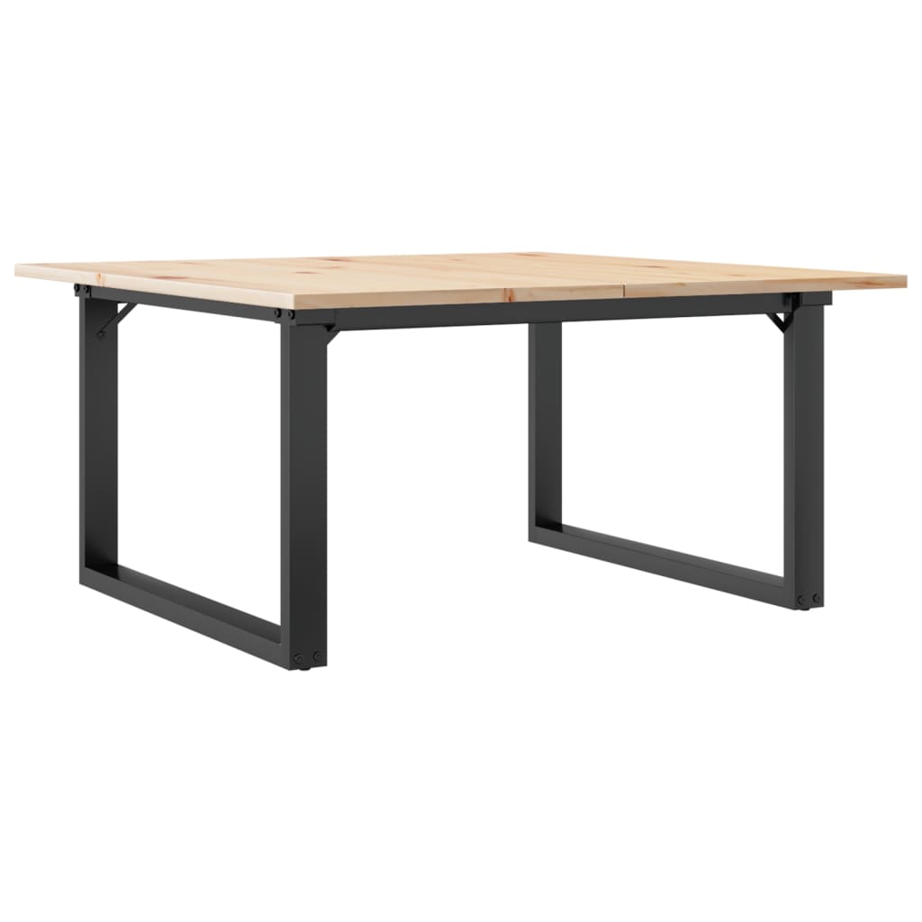 Salongbord O-ramme 90x90x45 cm heltre furu og stål