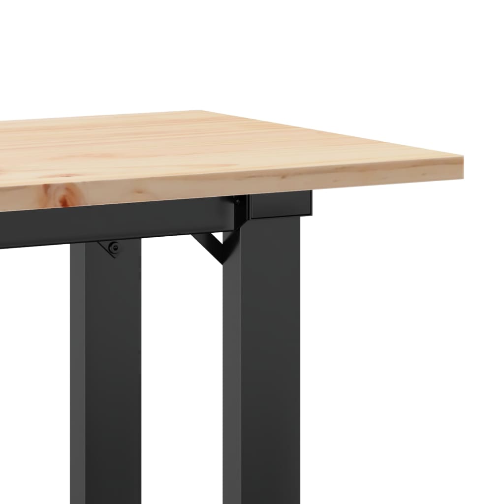 Salongbord O-ramme 110x40x45 cm heltre furu og stål