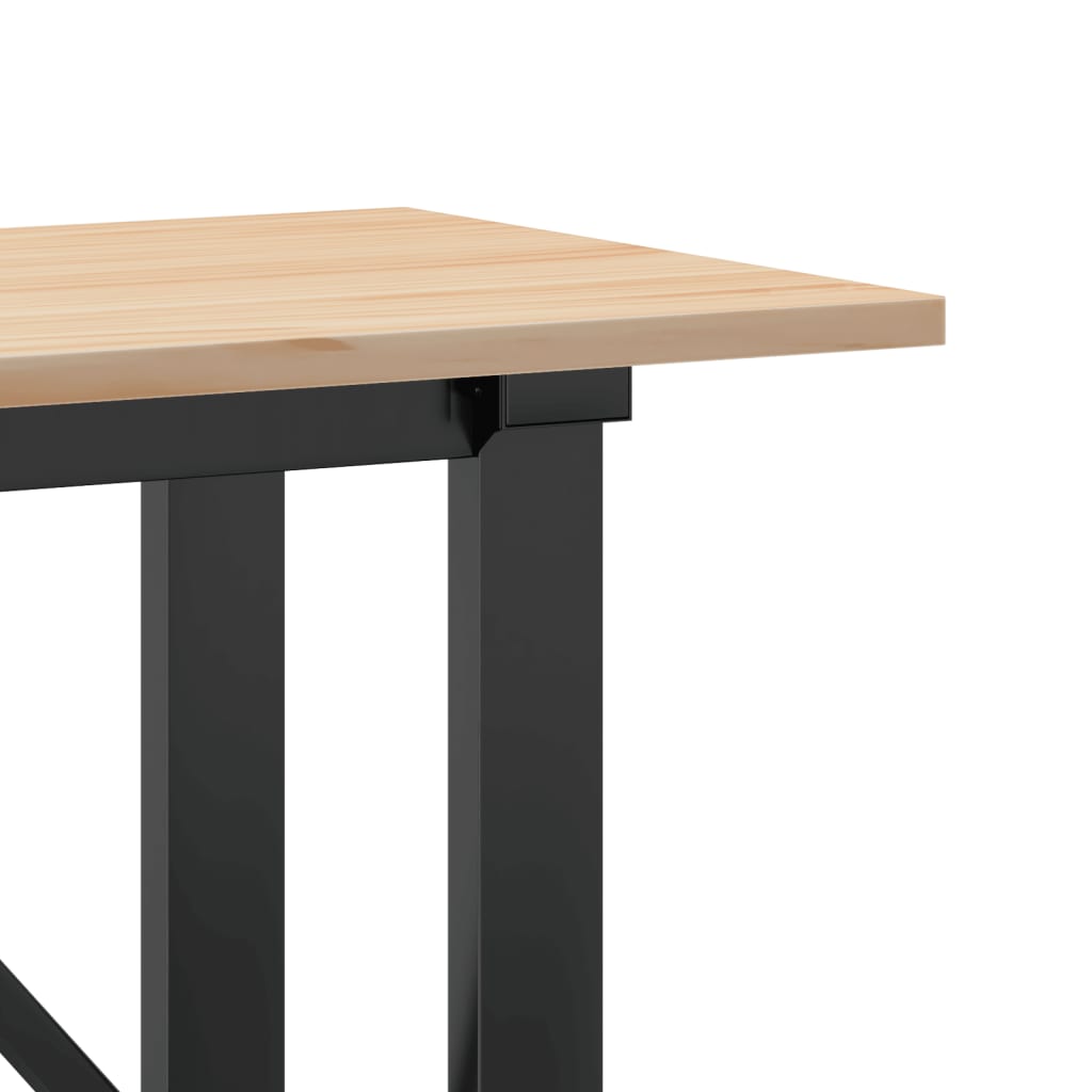 Salongbord O-ramme 160x40x45 cm heltre furu og stål
