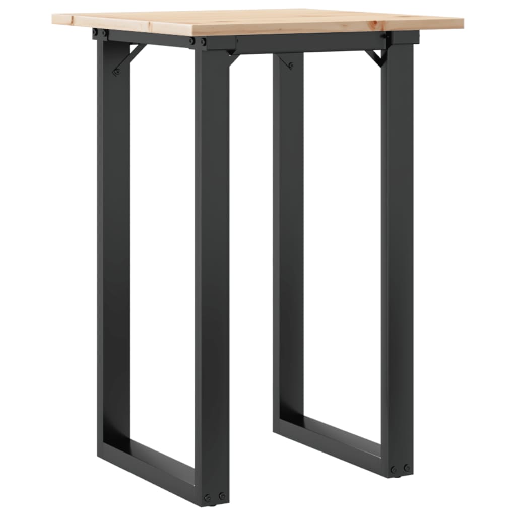 Spisebord O-ramme 50x50x75 cm heltre furu og stål