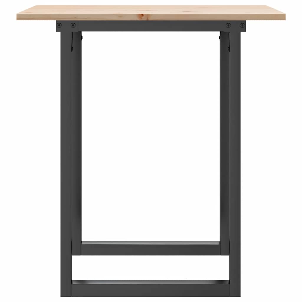 Spisebord O-ramme 70x70x75 cm heltre furu og stål