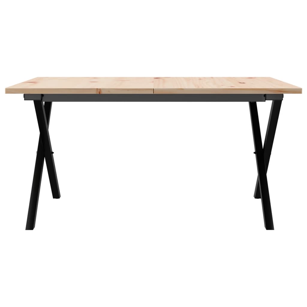 Salongbord X-ramme 90x90x45 cm heltre furu og stål