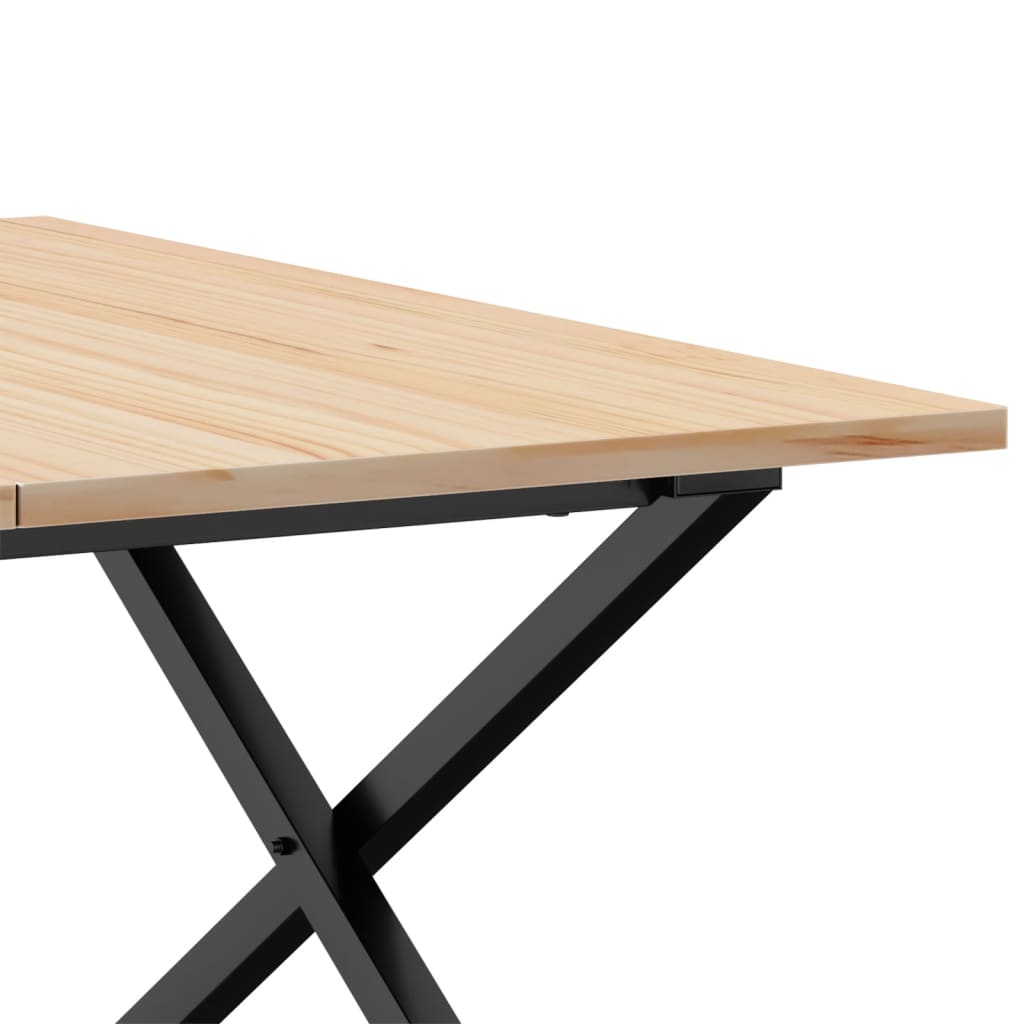Salongbord X-ramme 90x90x45 cm heltre furu og stål