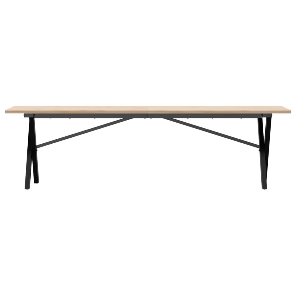 Salongbord X-ramme 160x40x45 cm heltre furu og stål