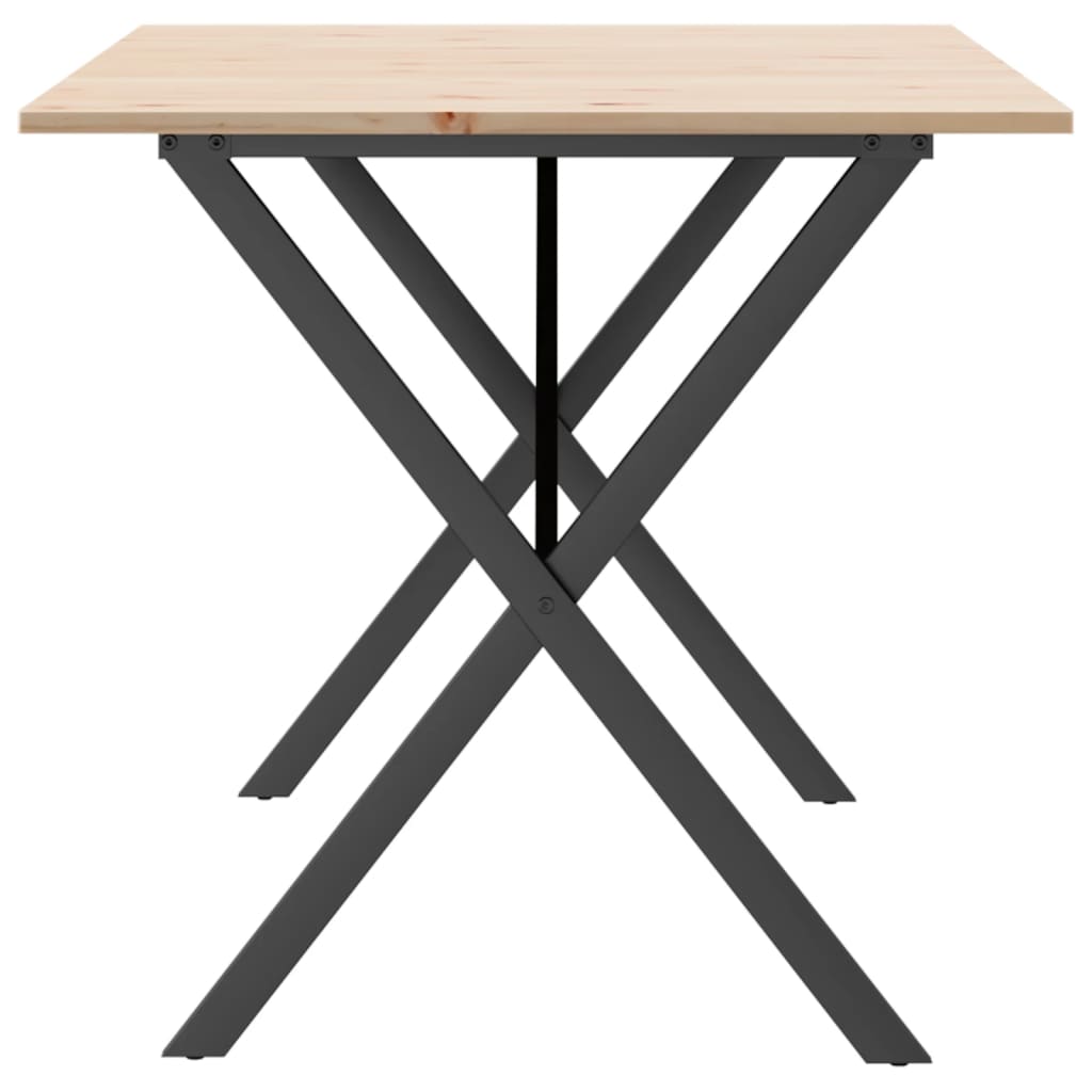 Salongbord X-ramme 140x80x75 cm heltre furu og stål