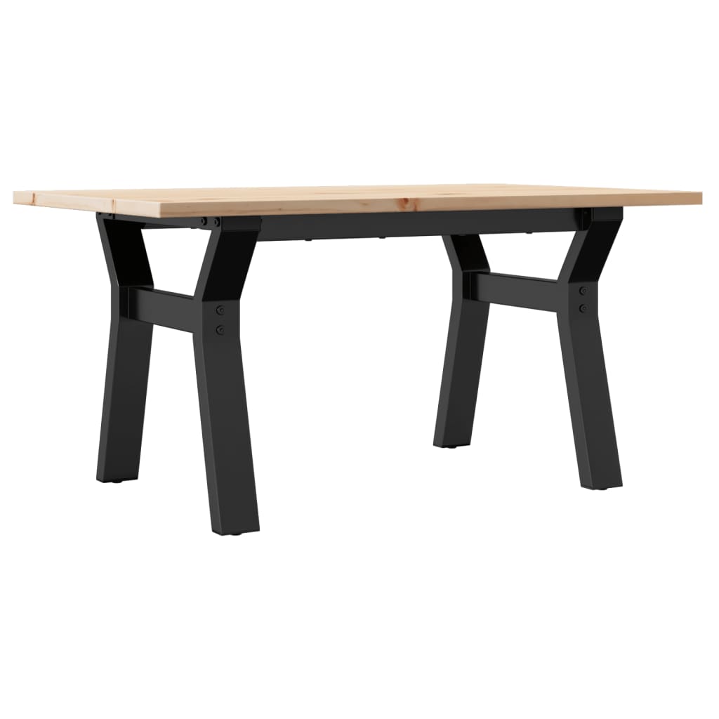 Salongbord Y-ramme 80x50x40 cm heltre furu og stål