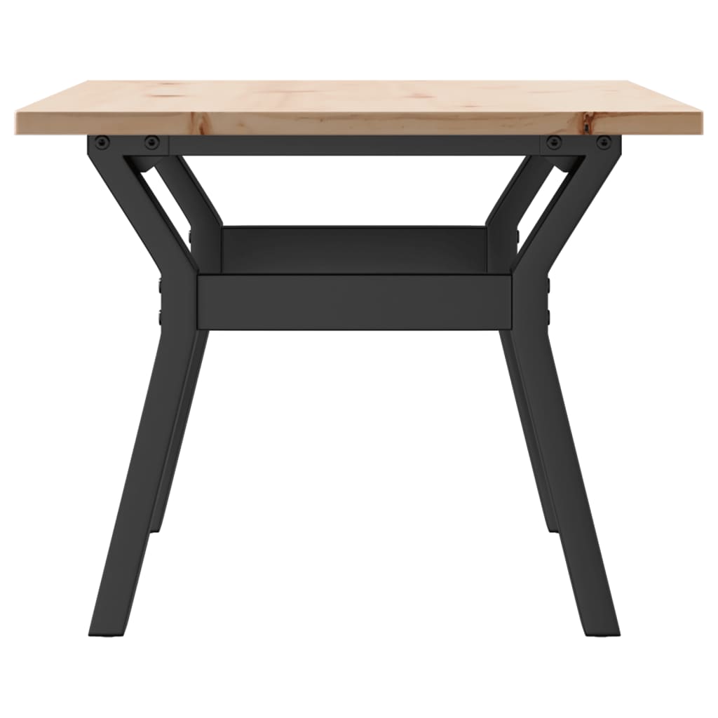 Salongbord Y-ramme 80x50x40 cm heltre furu og stål