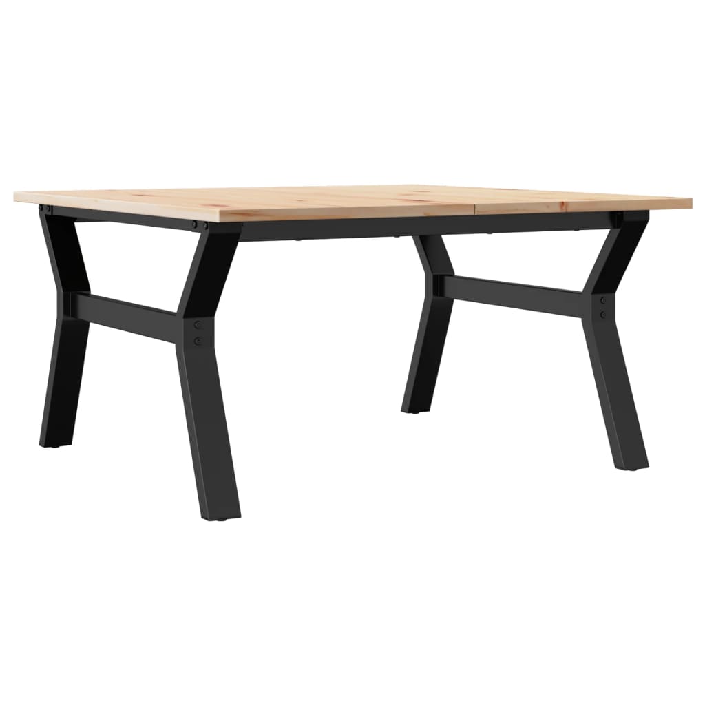 Salongbord Y-ramme 80x80x45 cm heltre furu og stål