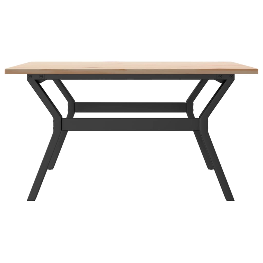 Salongbord Y-ramme 90x90x45 cm heltre furu og stål