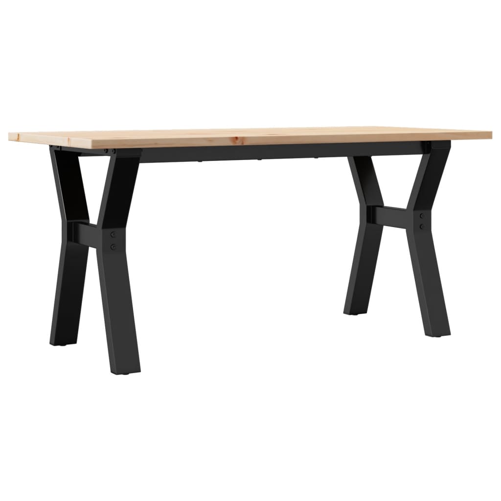 Salongbord Y-ramme 100x50x45 cm heltre furu og stål