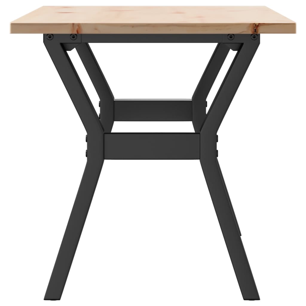 Salongbord Y-ramme 100x50x45 cm heltre furu og stål