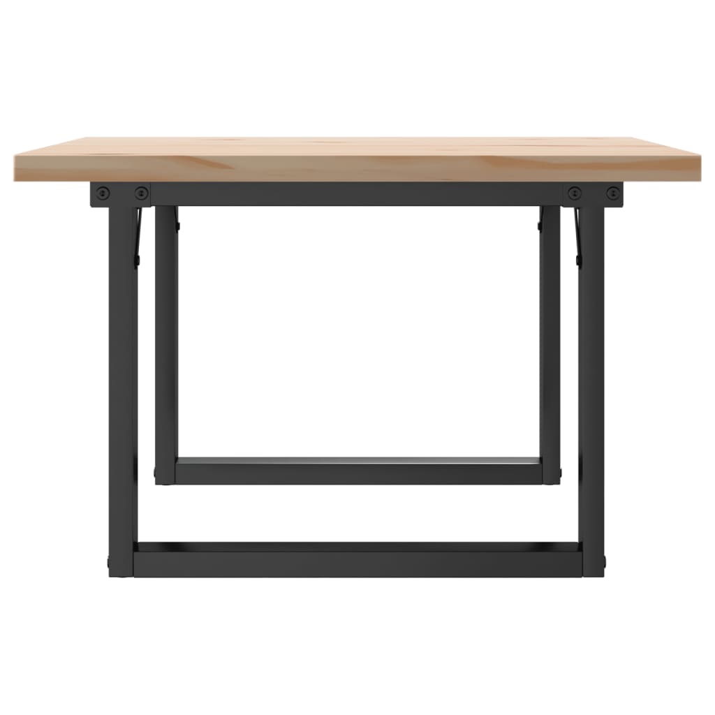 Salongbord O-ramme 60x60x40,5 cm heltre furu og stål