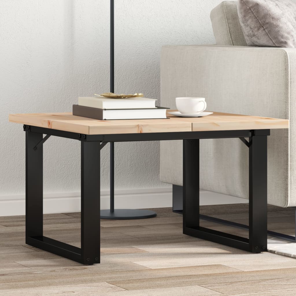 Salongbord O-ramme 60x60x40,5 cm heltre furu og stål