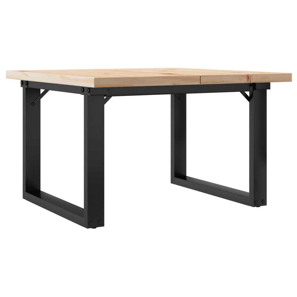 Salongbord O-ramme 70x70x40,5 cm heltre furu og stål