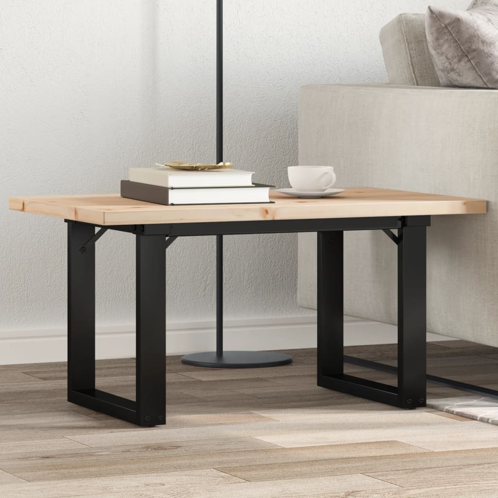 Salongbord O-ramme 80x50x40,5 cm heltre furu og stål