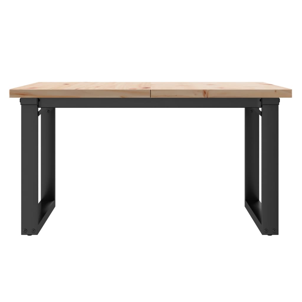Salongbord O-ramme 80x80x45,5 cm heltre furu og stål