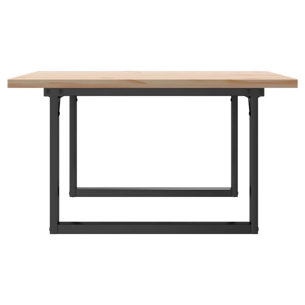 Salongbord O-ramme 80x80x45,5 cm heltre furu og stål