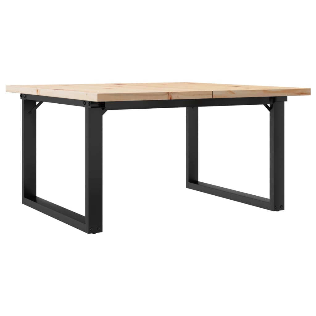 Salongbord O-ramme 80x80x45,5 cm heltre furu og stål