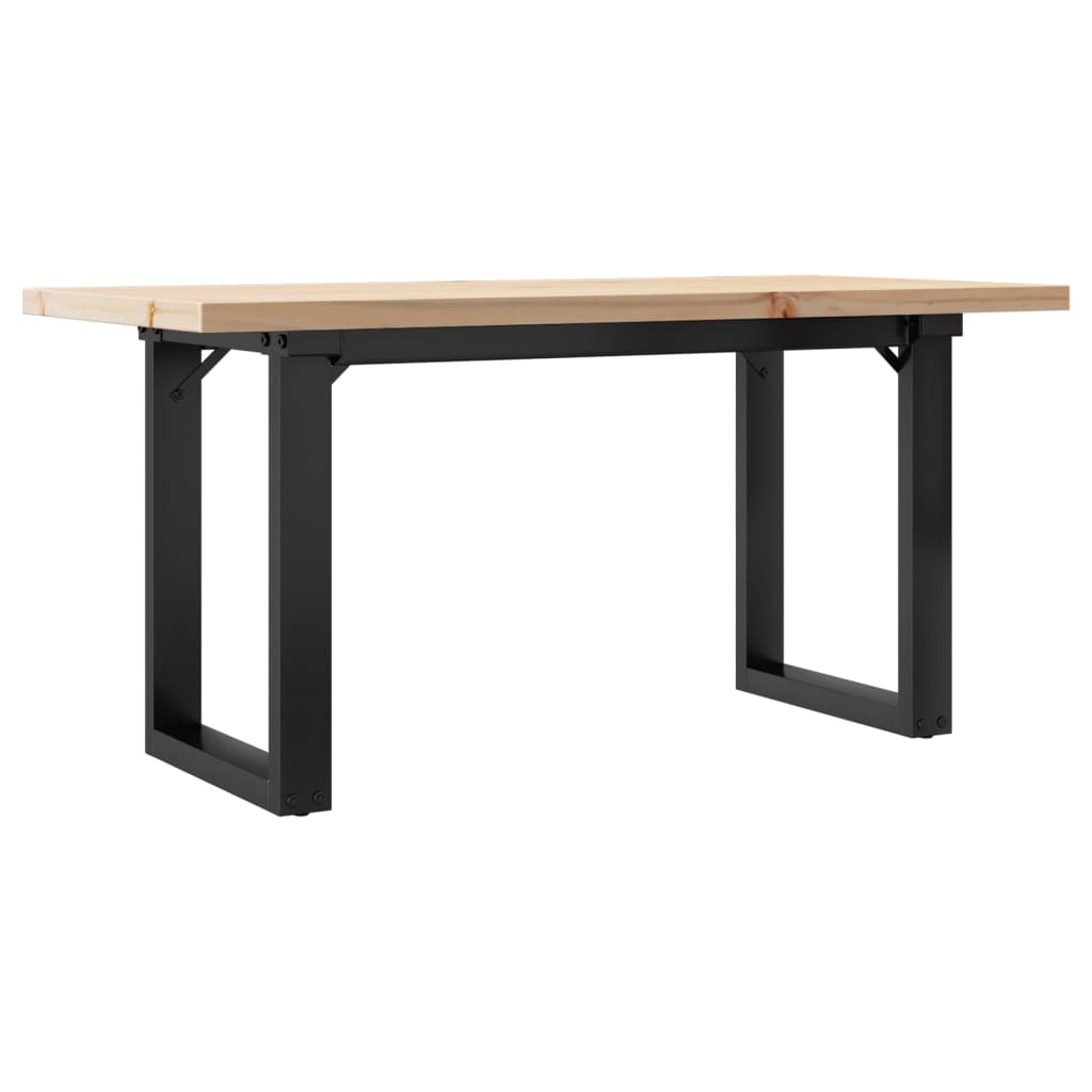 Salongbord O-ramme 90x40x45,5 cm heltre furu og stål