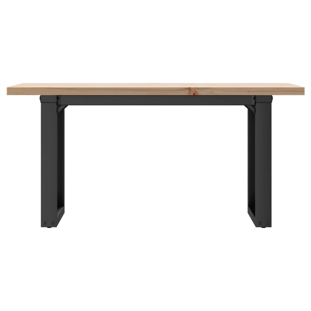 Salongbord O-ramme 90x40x45,5 cm heltre furu og stål