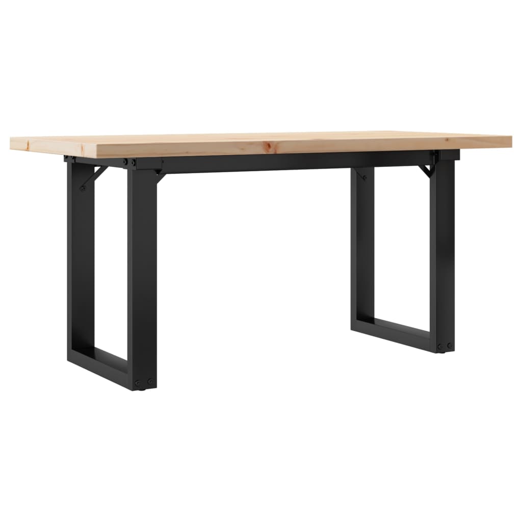 Salongbord O-ramme 90x40x45,5 cm heltre furu og stål