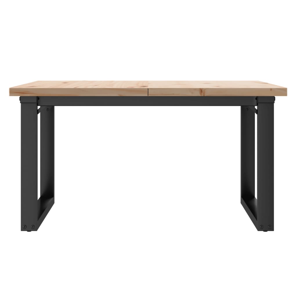 Salongbord O-ramme 90x90x45,5 cm heltre furu og stål