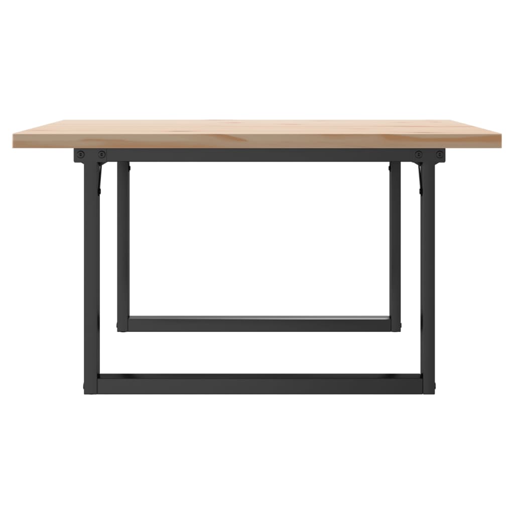 Salongbord O-ramme 90x90x45,5 cm heltre furu og stål